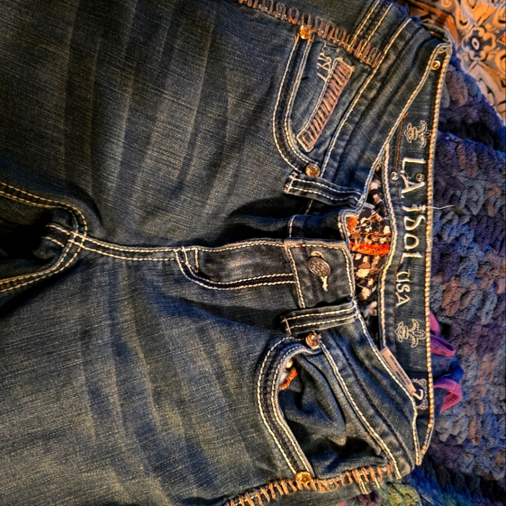 Tribal High Rise Blue Jeans Classic Denim